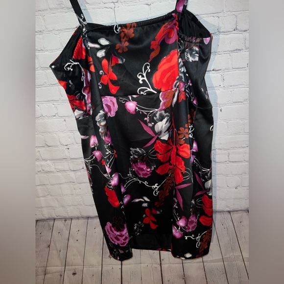 lane bryant black, red & pink floral dress size 24 - Picture 12 of 12